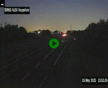 <h2>Webcam autoroute A150 à hauteur de La Vaupalière en périphérie de Rouen. Vue orientée vers Rouen</h2>
