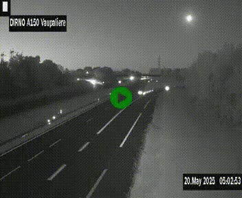 <h2>Webcam autoroute A150 à hauteur de La Vaupalière en périphérie de Rouen. Vue orientée vers Rouen</h2>