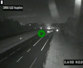 <h2>Webcam autoroute A150 à hauteur de La Vaupalière en périphérie de Rouen. Vue orientée vers Rouen</h2>