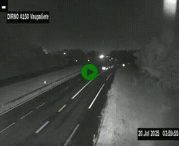 <h2>Webcam autoroute A150 à hauteur de La Vaupalière en périphérie de Rouen. Vue orientée vers Rouen</h2>