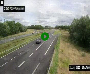 <h2>Webcam autoroute A150 à hauteur de La Vaupalière en périphérie de Rouen. Vue orientée vers Rouen</h2>