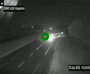 <h2>Webcam autoroute A150 à hauteur de La Vaupalière en périphérie de Rouen. Vue orientée vers Rouen</h2>