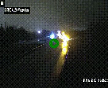 <h2>Webcam autoroute A150 à hauteur de La Vaupalière en périphérie de Rouen. Vue orientée vers Rouen</h2>