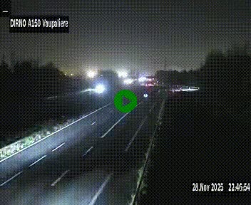 <h2>Webcam autoroute A150 à hauteur de La Vaupalière en périphérie de Rouen. Vue orientée vers Rouen</h2>