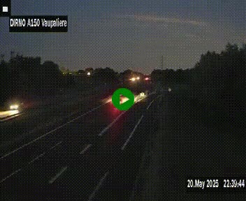 <h2>Webcam autoroute A150 à hauteur de La Vaupalière en périphérie de Rouen. Vue orientée vers Rouen</h2>