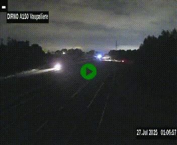 <h2>Webcam autoroute A150 à hauteur de La Vaupalière en périphérie de Rouen. Vue orientée vers Rouen</h2>