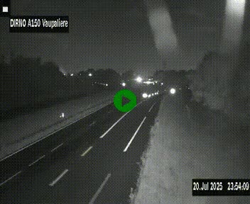 <h2>Webcam autoroute A150 à hauteur de La Vaupalière en périphérie de Rouen. Vue orientée vers Rouen</h2>