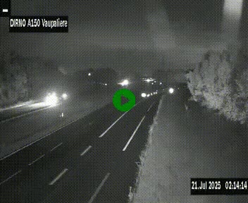 <h2>Webcam autoroute A150 à hauteur de La Vaupalière en périphérie de Rouen. Vue orientée vers Rouen</h2>