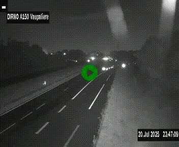 <h2>Webcam autoroute A150 à hauteur de La Vaupalière en périphérie de Rouen. Vue orientée vers Rouen</h2>
