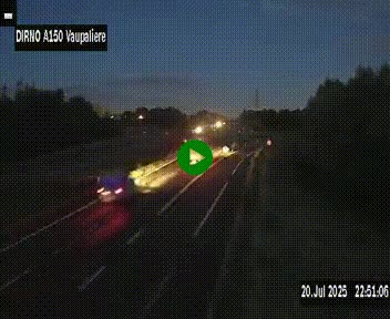 <h2>Webcam autoroute A150 à hauteur de La Vaupalière en périphérie de Rouen. Vue orientée vers Rouen</h2>