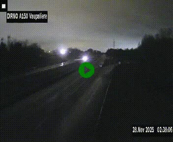 <h2>Webcam autoroute A150 à hauteur de La Vaupalière en périphérie de Rouen. Vue orientée vers Rouen</h2>