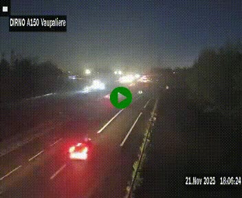 <h2>Webcam autoroute A150 à hauteur de La Vaupalière en périphérie de Rouen. Vue orientée vers Rouen</h2>