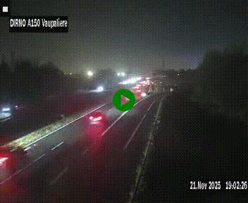 <h2>Webcam autoroute A150 à hauteur de La Vaupalière en périphérie de Rouen. Vue orientée vers Rouen</h2>