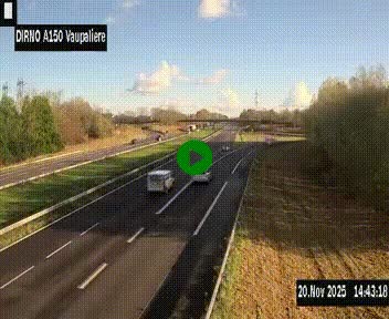 <h2>Webcam autoroute A150 à hauteur de La Vaupalière en périphérie de Rouen. Vue orientée vers Rouen</h2>