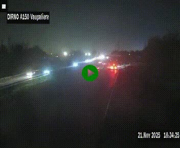 <h2>Webcam autoroute A150 à hauteur de La Vaupalière en périphérie de Rouen. Vue orientée vers Rouen</h2>
