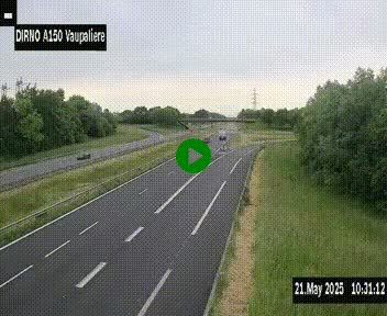 <h2>Webcam autoroute A150 à hauteur de La Vaupalière en périphérie de Rouen. Vue orientée vers Rouen</h2>