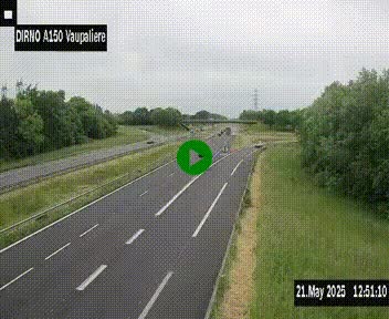 <h2>Webcam autoroute A150 à hauteur de La Vaupalière en périphérie de Rouen. Vue orientée vers Rouen</h2>