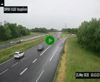 <h2>Webcam autoroute A150 à hauteur de La Vaupalière en périphérie de Rouen. Vue orientée vers Rouen</h2>
