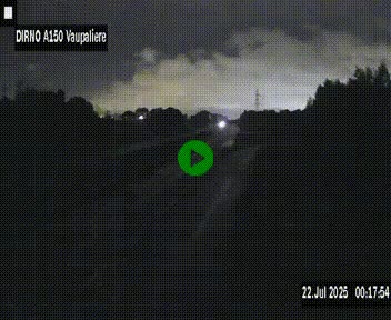 <h2>Webcam autoroute A150 à hauteur de La Vaupalière en périphérie de Rouen. Vue orientée vers Rouen</h2>