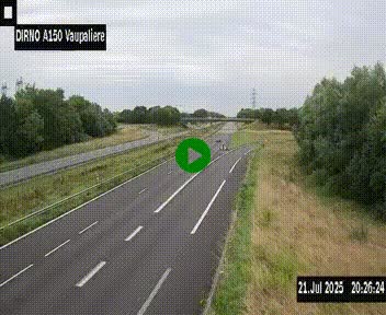 <h2>Webcam autoroute A150 à hauteur de La Vaupalière en périphérie de Rouen. Vue orientée vers Rouen</h2>