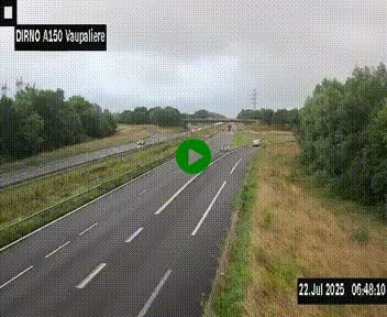<h2>Webcam autoroute A150 à hauteur de La Vaupalière en périphérie de Rouen. Vue orientée vers Rouen</h2>