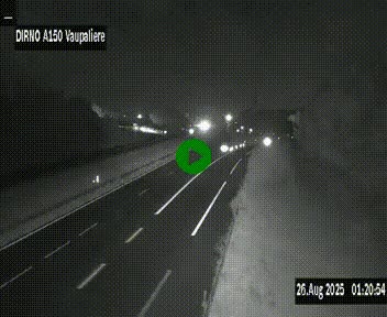 <h2>Webcam autoroute A150 à hauteur de La Vaupalière en périphérie de Rouen. Vue orientée vers Rouen</h2>