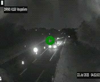 <h2>Webcam autoroute A150 à hauteur de La Vaupalière en périphérie de Rouen. Vue orientée vers Rouen</h2>