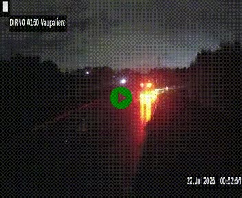 <h2>Webcam autoroute A150 à hauteur de La Vaupalière en périphérie de Rouen. Vue orientée vers Rouen</h2>