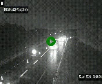 <h2>Webcam autoroute A150 à hauteur de La Vaupalière en périphérie de Rouen. Vue orientée vers Rouen</h2>