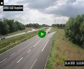 <h2>Webcam autoroute A150 à hauteur de La Vaupalière en périphérie de Rouen. Vue orientée vers Rouen</h2>