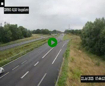 <h2>Webcam autoroute A150 à hauteur de La Vaupalière en périphérie de Rouen. Vue orientée vers Rouen</h2>