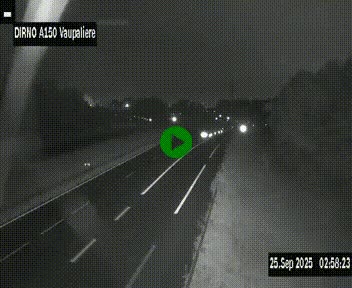 <h2>Webcam autoroute A150 à hauteur de La Vaupalière en périphérie de Rouen. Vue orientée vers Rouen</h2>