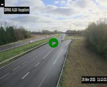 <h2>Webcam autoroute A150 à hauteur de La Vaupalière en périphérie de Rouen. Vue orientée vers Rouen</h2>