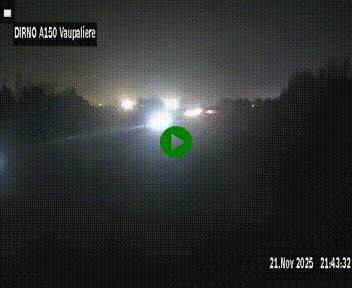 <h2>Webcam autoroute A150 à hauteur de La Vaupalière en périphérie de Rouen. Vue orientée vers Rouen</h2>