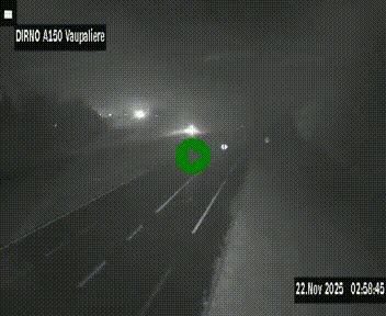 <h2>Webcam autoroute A150 à hauteur de La Vaupalière en périphérie de Rouen. Vue orientée vers Rouen</h2>
