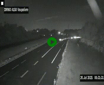 <h2>Webcam autoroute A150 à hauteur de La Vaupalière en périphérie de Rouen. Vue orientée vers Rouen</h2>