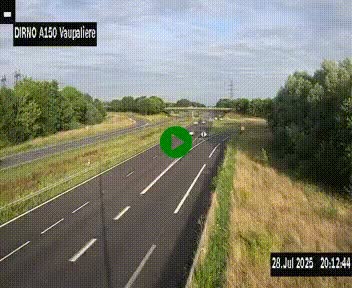 <h2>Webcam autoroute A150 à hauteur de La Vaupalière en périphérie de Rouen. Vue orientée vers Rouen</h2>