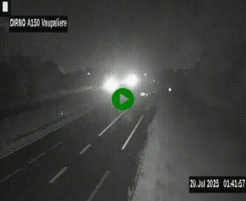 <h2>Webcam autoroute A150 à hauteur de La Vaupalière en périphérie de Rouen. Vue orientée vers Rouen</h2>
