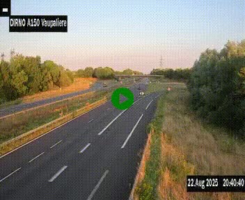 <h2>Webcam autoroute A150 à hauteur de La Vaupalière en périphérie de Rouen. Vue orientée vers Rouen</h2>