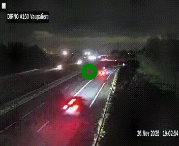 <h2>Webcam autoroute A150 à hauteur de La Vaupalière en périphérie de Rouen. Vue orientée vers Rouen</h2>