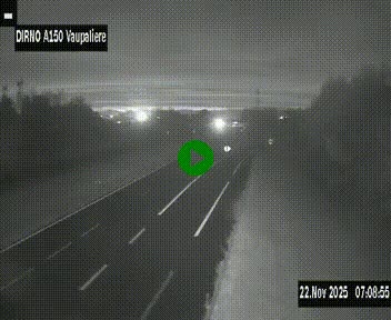 <h2>Webcam autoroute A150 à hauteur de La Vaupalière en périphérie de Rouen. Vue orientée vers Rouen</h2>