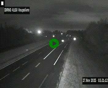 <h2>Webcam autoroute A150 à hauteur de La Vaupalière en périphérie de Rouen. Vue orientée vers Rouen</h2>