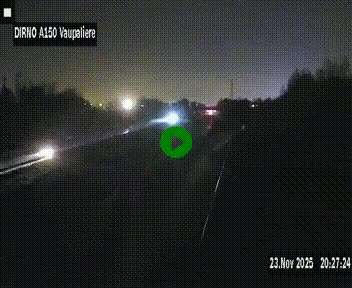 <h2>Webcam autoroute A150 à hauteur de La Vaupalière en périphérie de Rouen. Vue orientée vers Rouen</h2>