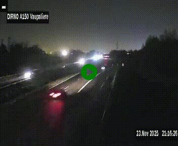 <h2>Webcam autoroute A150 à hauteur de La Vaupalière en périphérie de Rouen. Vue orientée vers Rouen</h2>