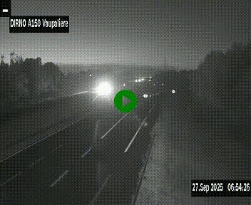 <h2>Webcam autoroute A150 à hauteur de La Vaupalière en périphérie de Rouen. Vue orientée vers Rouen</h2>
