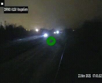 <h2>Webcam autoroute A150 à hauteur de La Vaupalière en périphérie de Rouen. Vue orientée vers Rouen</h2>
