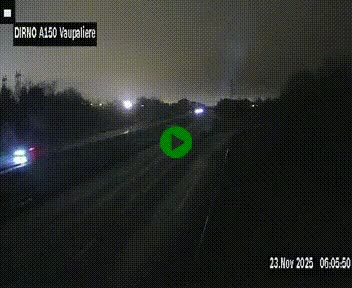 <h2>Webcam autoroute A150 à hauteur de La Vaupalière en périphérie de Rouen. Vue orientée vers Rouen</h2>
