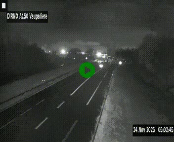 <h2>Webcam autoroute A150 à hauteur de La Vaupalière en périphérie de Rouen. Vue orientée vers Rouen</h2>