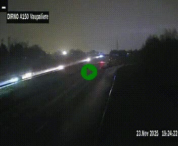 <h2>Webcam autoroute A150 à hauteur de La Vaupalière en périphérie de Rouen. Vue orientée vers Rouen</h2>