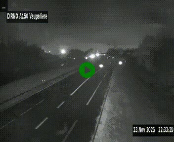 <h2>Webcam autoroute A150 à hauteur de La Vaupalière en périphérie de Rouen. Vue orientée vers Rouen</h2>